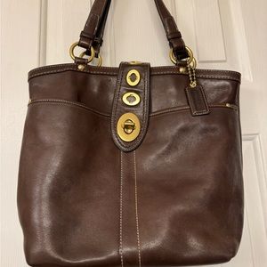 Coach Lily Legacy brown leather bag with hang tag